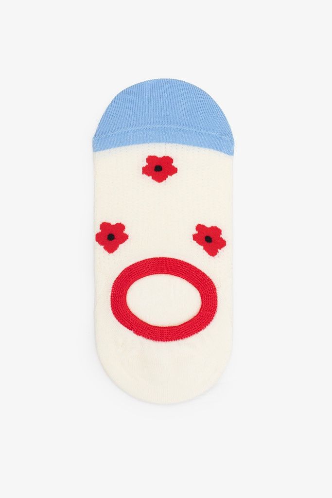 Antler | Red Daisy No Show | Red &amp; Blue