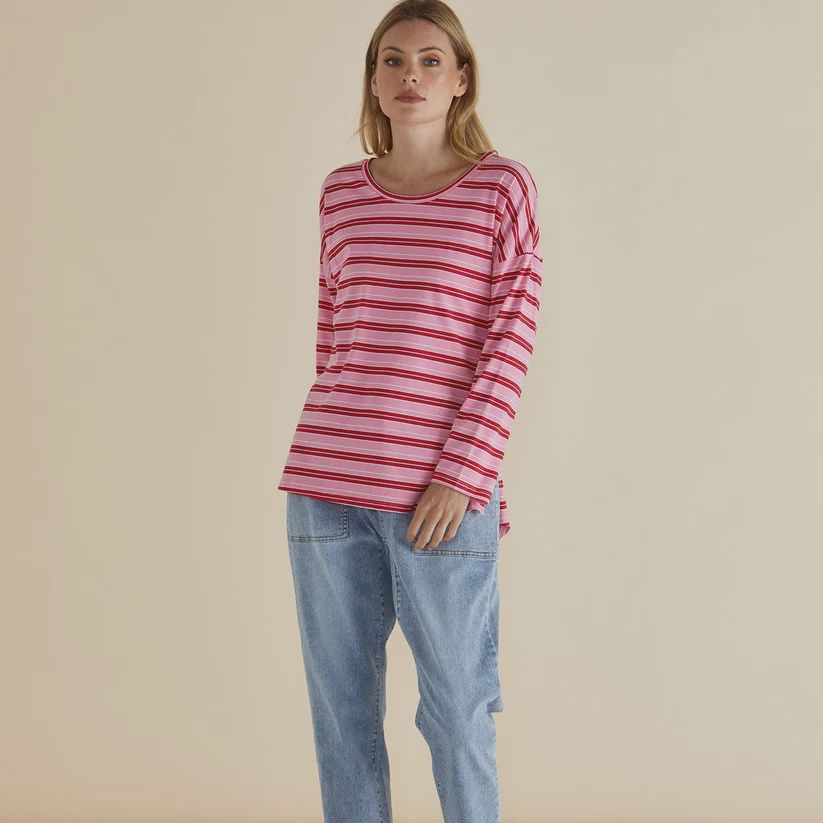 Betty Basic | Taylor Tee | Pink &amp; Red