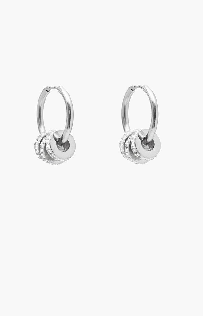 Antler | Runaway Ring Hoop Earrings | Silver