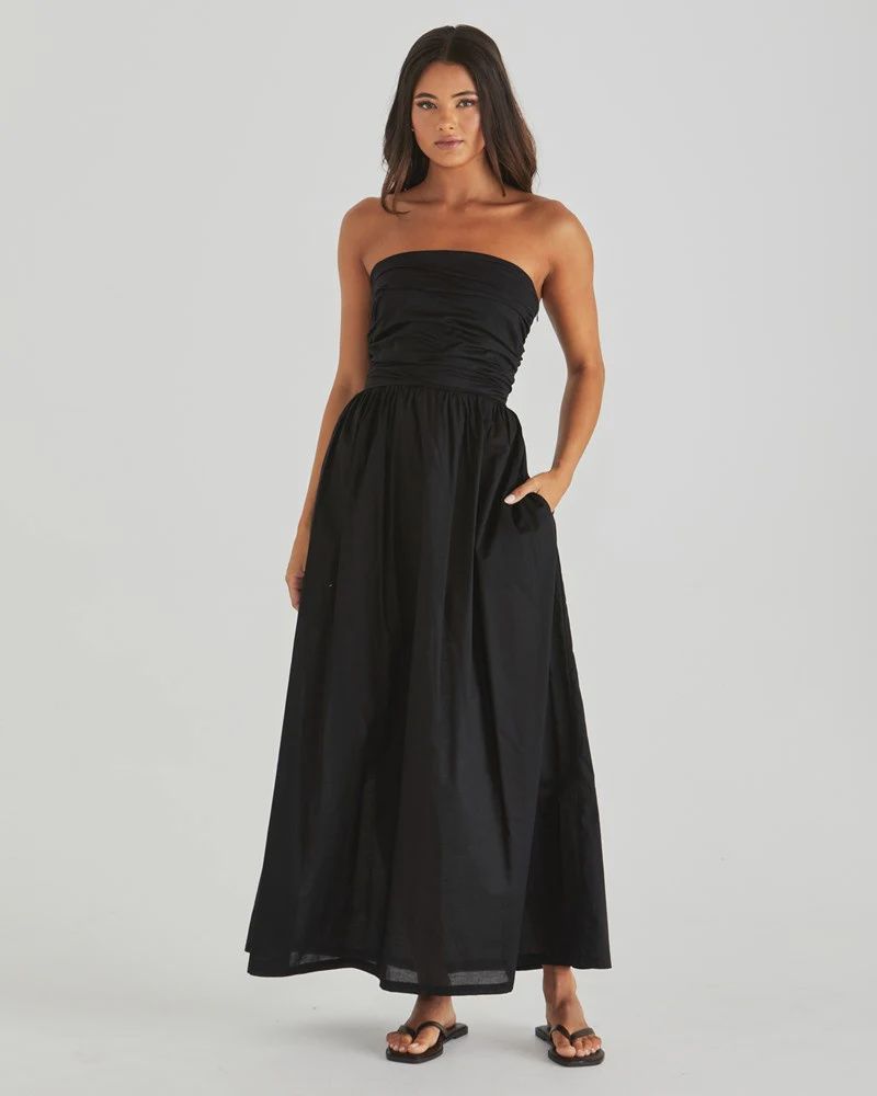 Sass | Mina Strapless Dress | Black