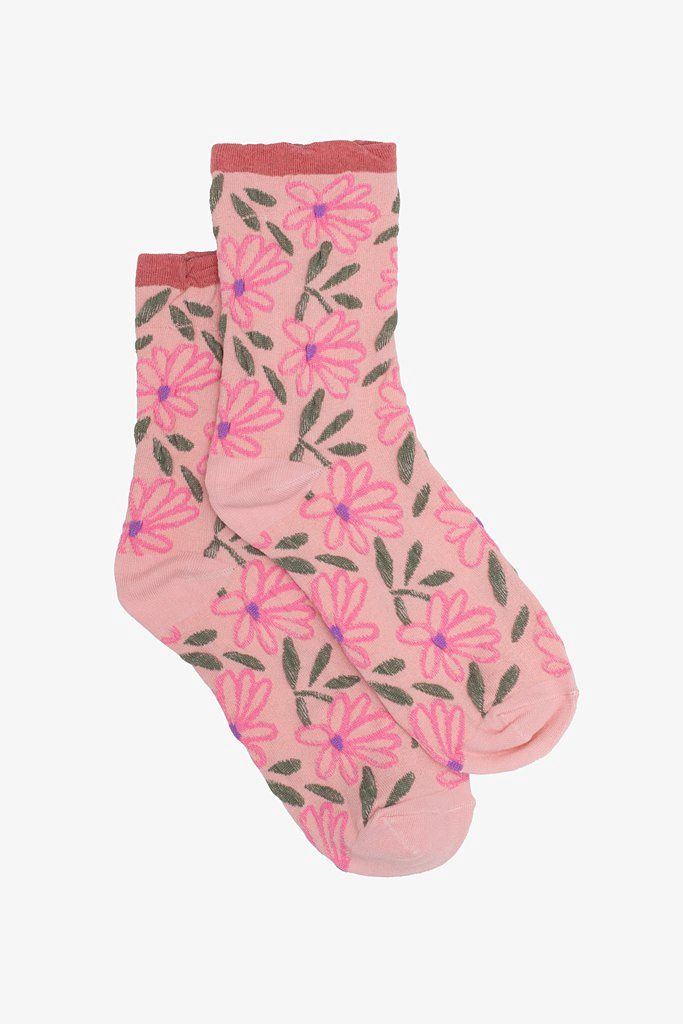 Antler | Flower Sock | Pink
