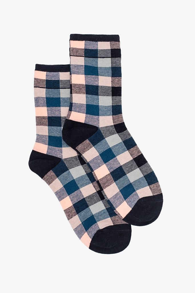 Antler | Picnic Check Sock | Navy