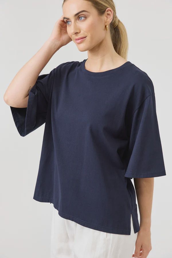 Eb &amp; Ive | Studio T Shirt | Navy