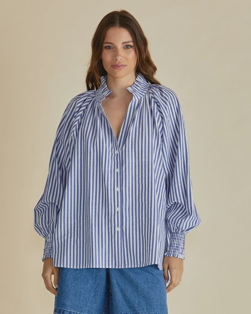 Betty Basic | Romi Shirt | Navy Stripe