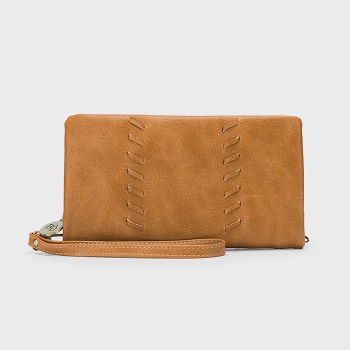 Black Caviar | Sky Crossbody Wallet | Tan