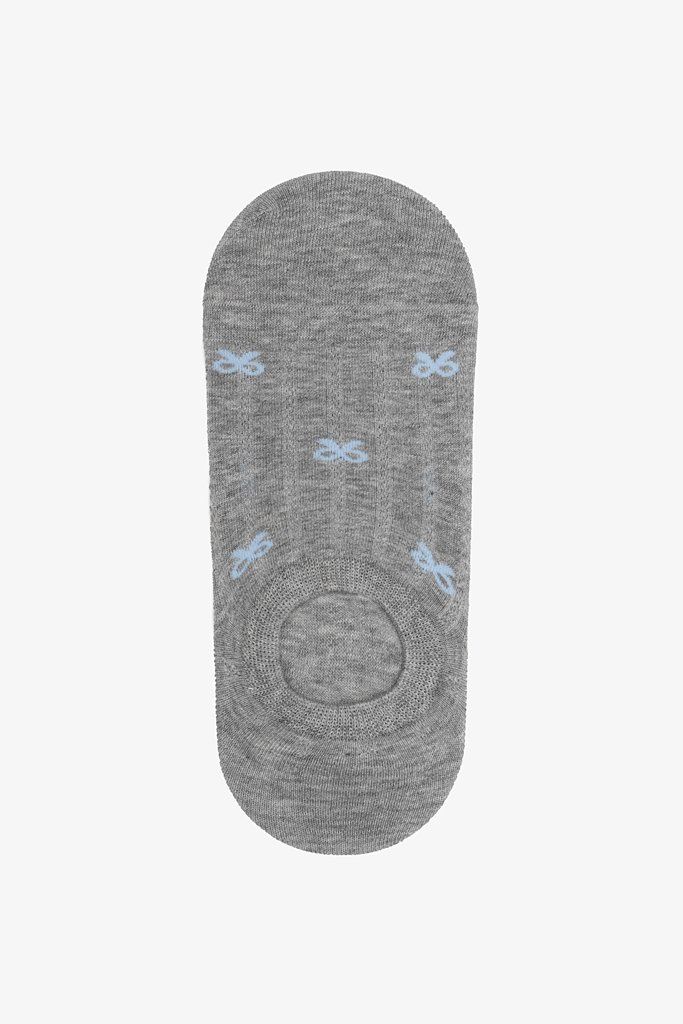 Antler | No Show | Grey &amp; Petite Blue Bows