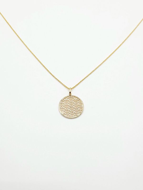 18K French Gold  Japanese  Necklace