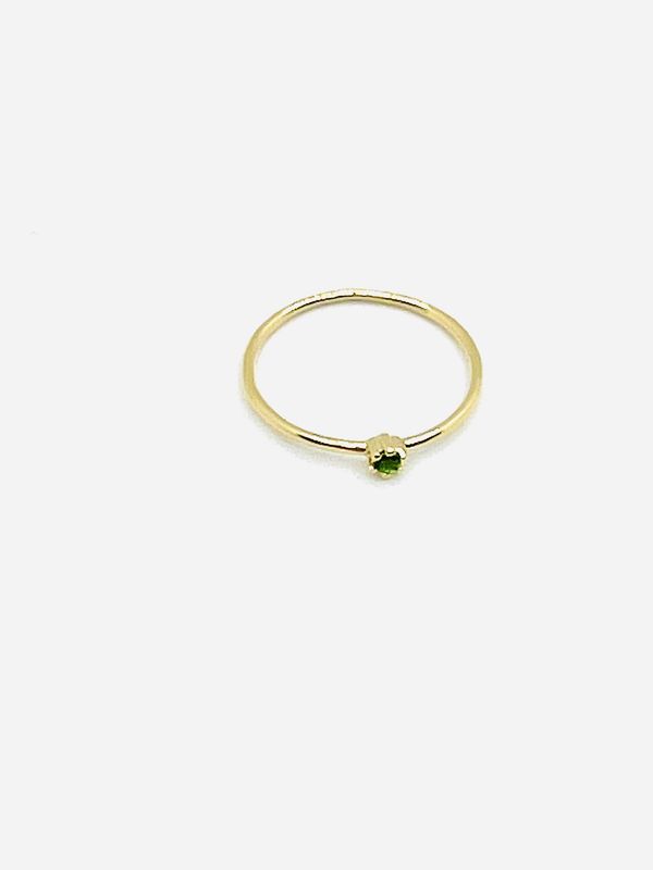 Sparkle 18k Gold Petite Emeraude Ring