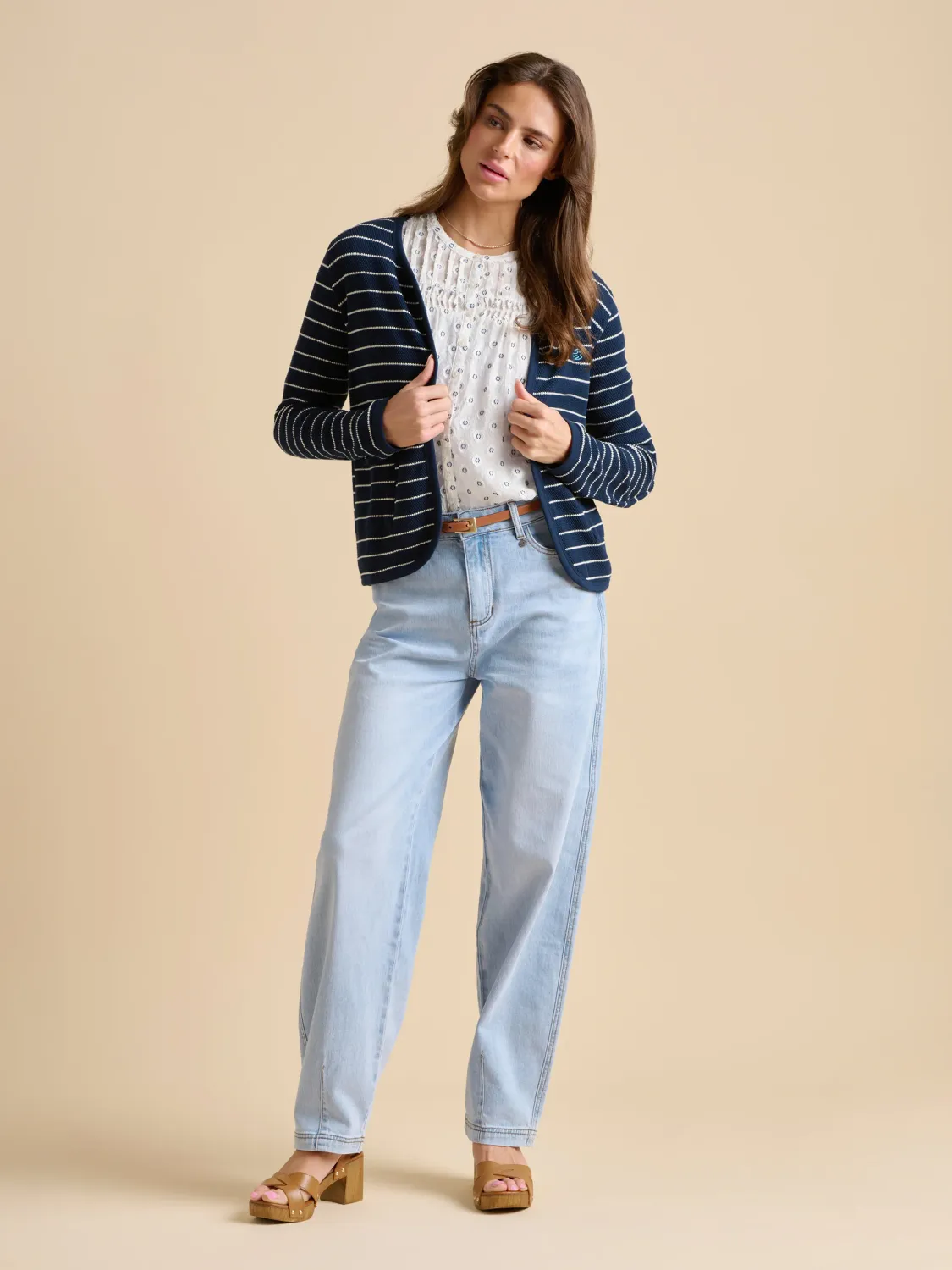 Brakeburn | Stripe Sweat Jacket | Navy