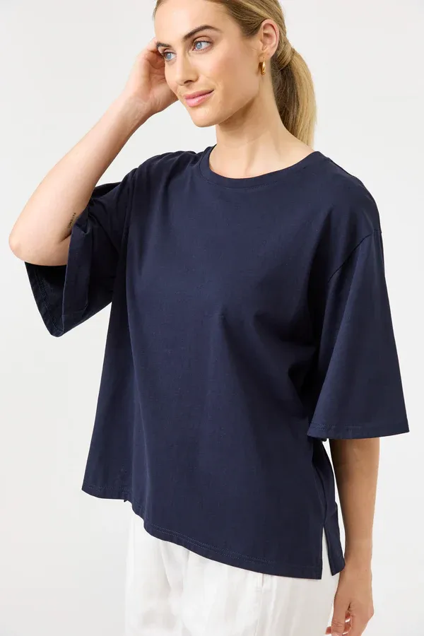 Eb &amp; Ive | Studio T Shirt | Navy