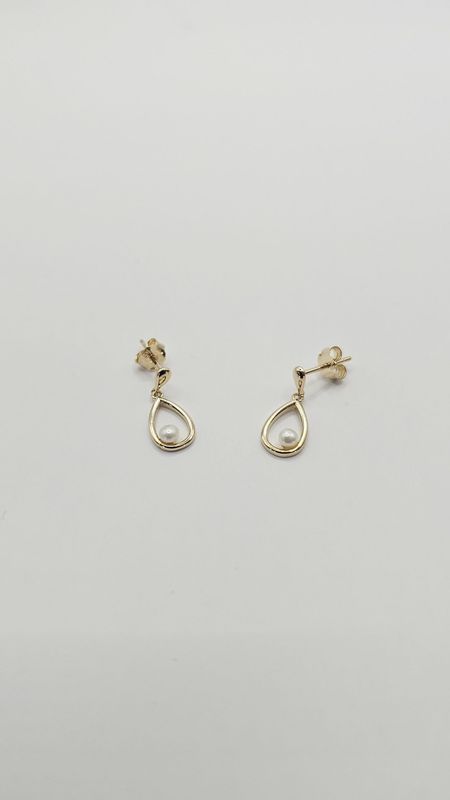 French Gold | Teardrop With Micro F/W Pearl | Fresh Water Pearl