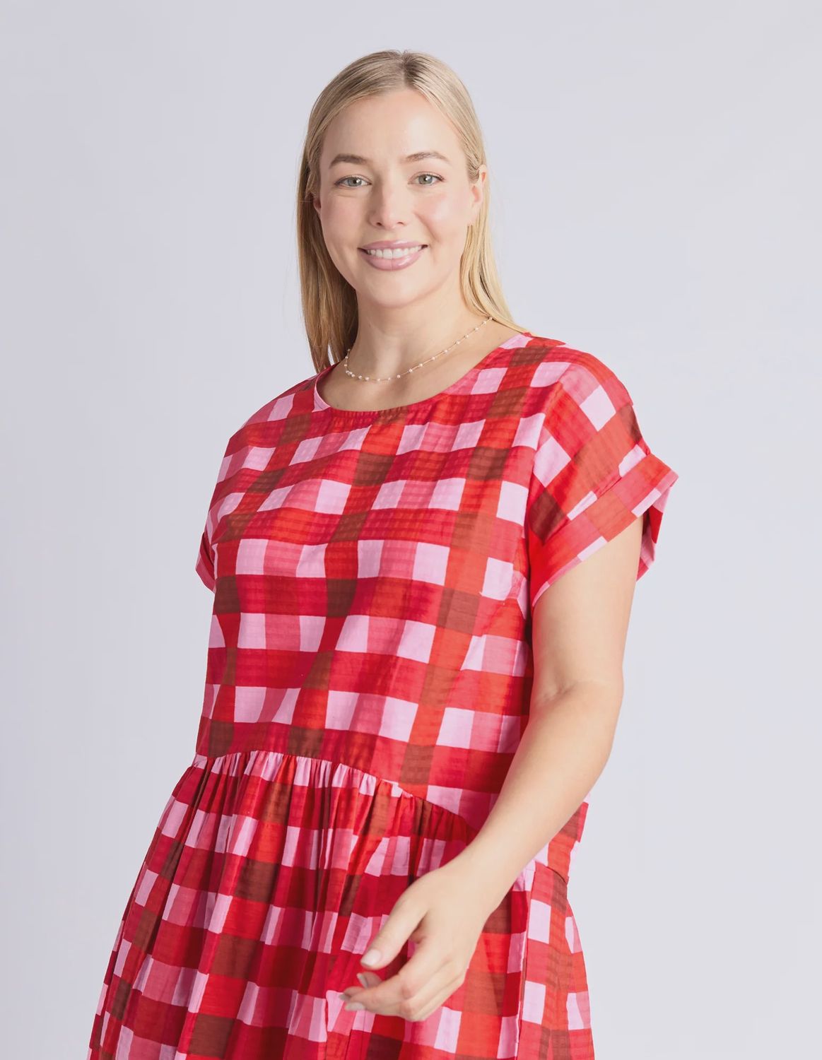 Elm | Edin Short Sleeve Dress | Poppy