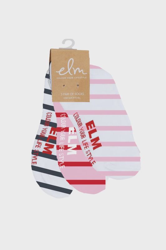 Elm | No Show Socks 3 Pack
