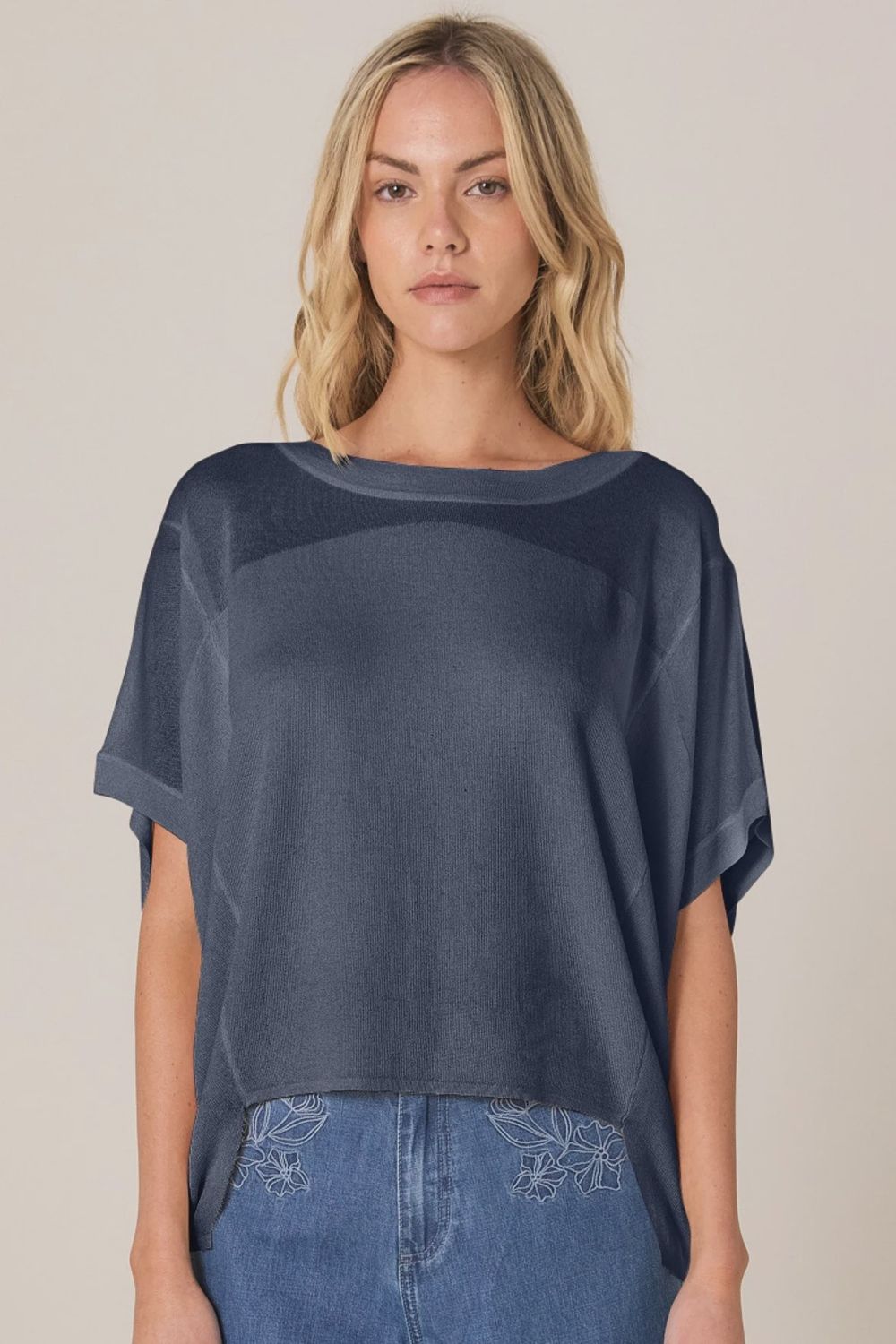 Fate + Becker | Esther Knit Top | Navy