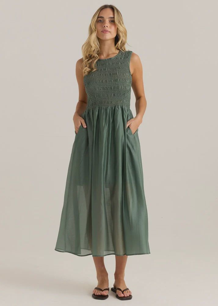 Sass | Saga Tank Dress | Sage Olive