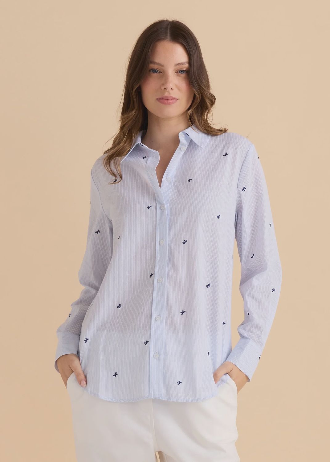 Betty Basics | Reid Shirt | Blue