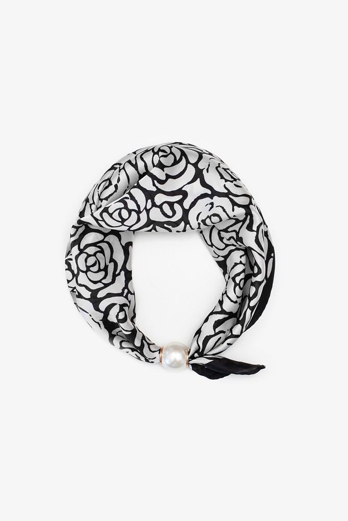 Antler | Pearl Fasten Neck Tie | Roses