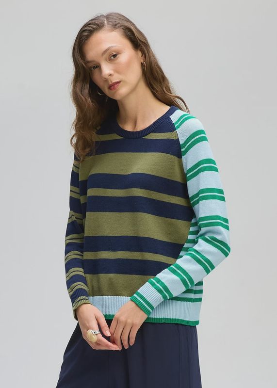 Ld + Co | Crazy Stripe Crew | Ink