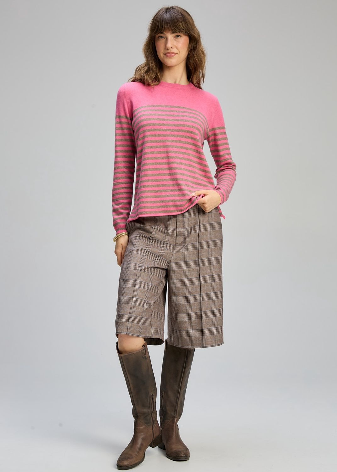 Zaket &amp; Plover | Detail Stripe Crew | Rhubarb