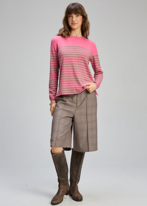 Zaket &amp; Plover | Detail Stripe Crew | Rhubarb