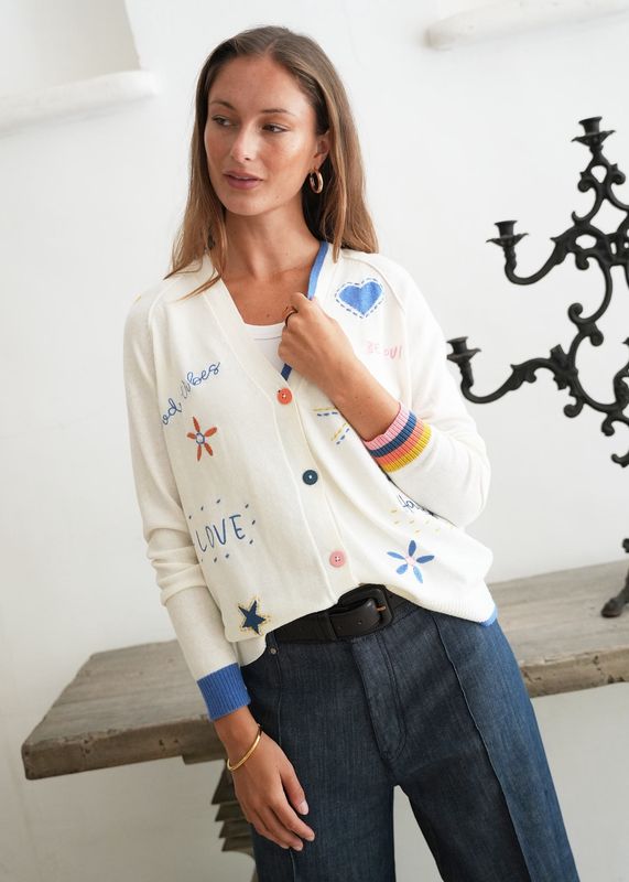 Zaket &amp; Plover | Good Energy Cardigan | Winter White