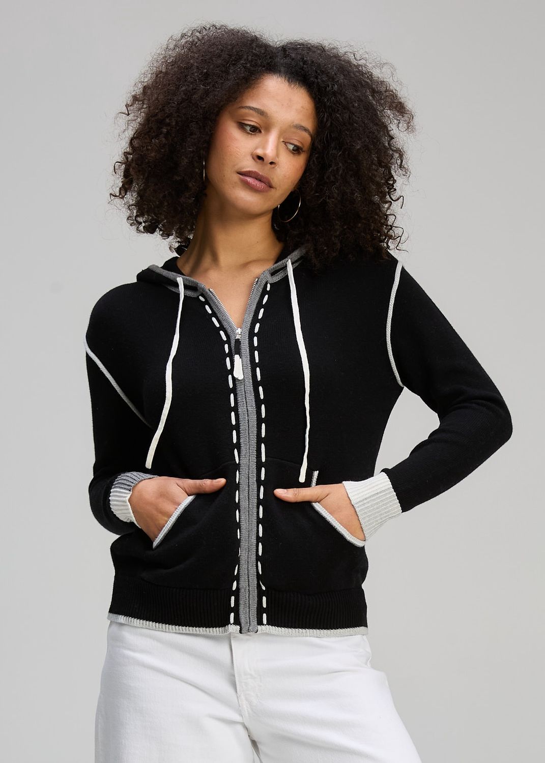 Zaket &amp; Plover | Threaded Hoodie | Black