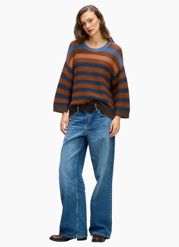 Ld + Co | Chunky Stripe Crew | Nutmeg