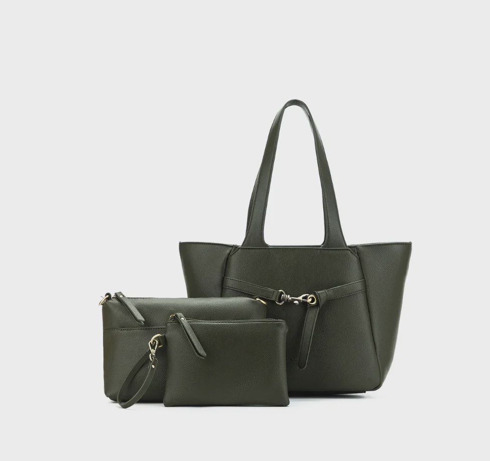 Black Caviar | Emanuela 3 Piece Set | Dark Olive