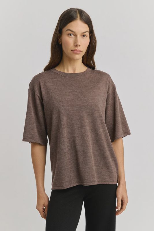 Toorallie | Extra Fine Relaxed Knit Tee | Mocha
