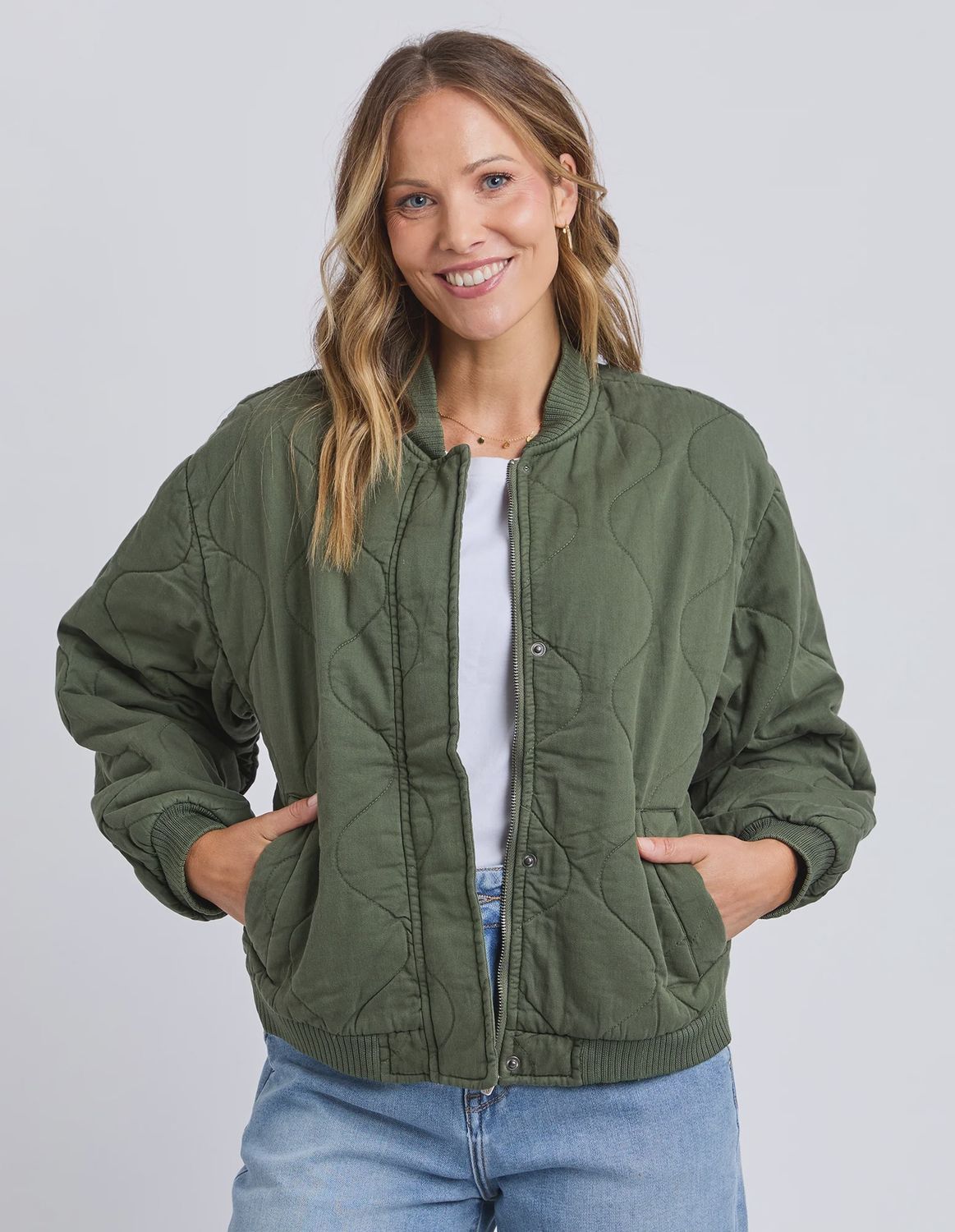 Elm | Jean Bomber Jacket | Four Leaf Clover