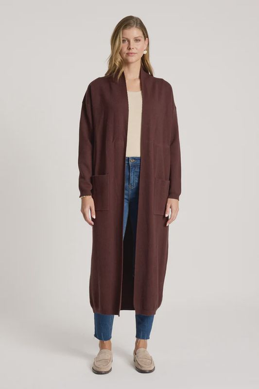 Eb &amp; Ive | Zala Cardigan | Mahogany