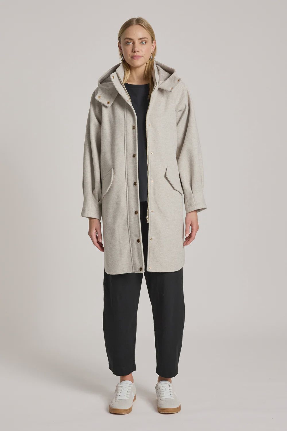 Eb &amp; Ive | Sable Hood Jacket | Bisque