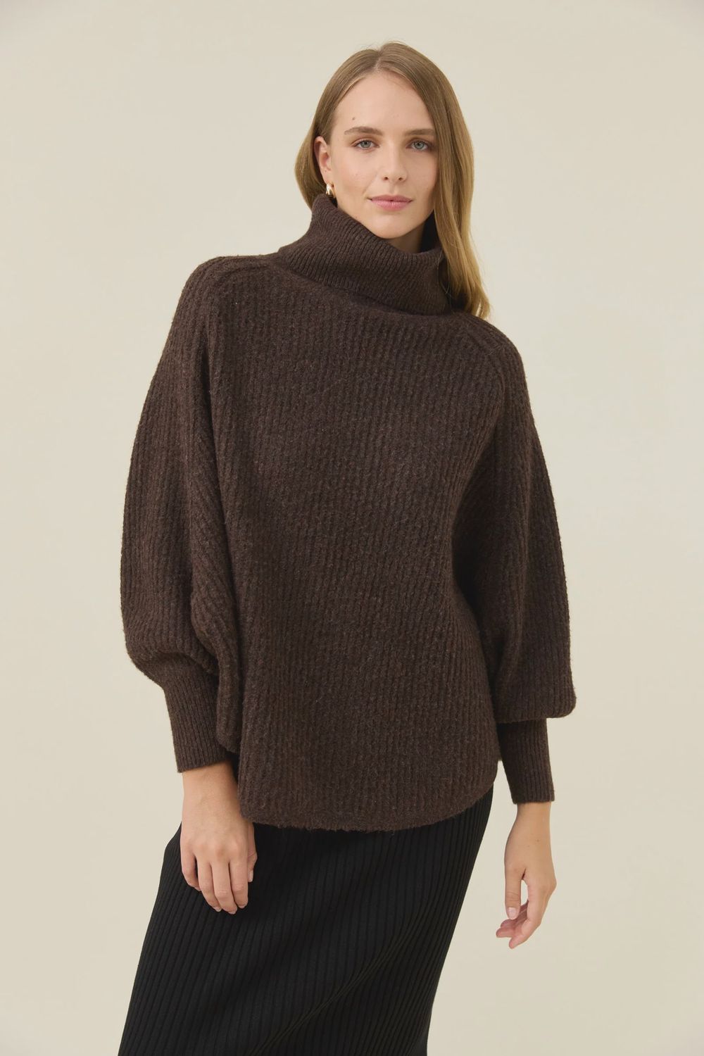 Isle Of Mine | Miru Poncho | Chocolate