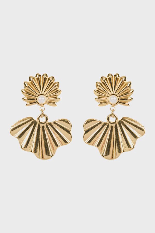 Eb &amp; Ive | San Earring | Gold Fan