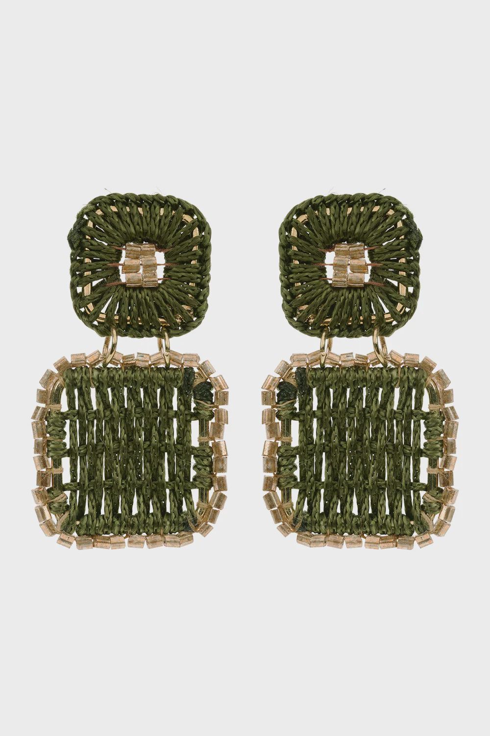 Eb + Ive | Berber Drop Earring | Olive Square