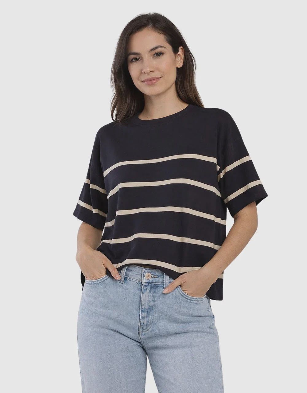 Betty Basic | Bailey Boxy Sweater | Navy