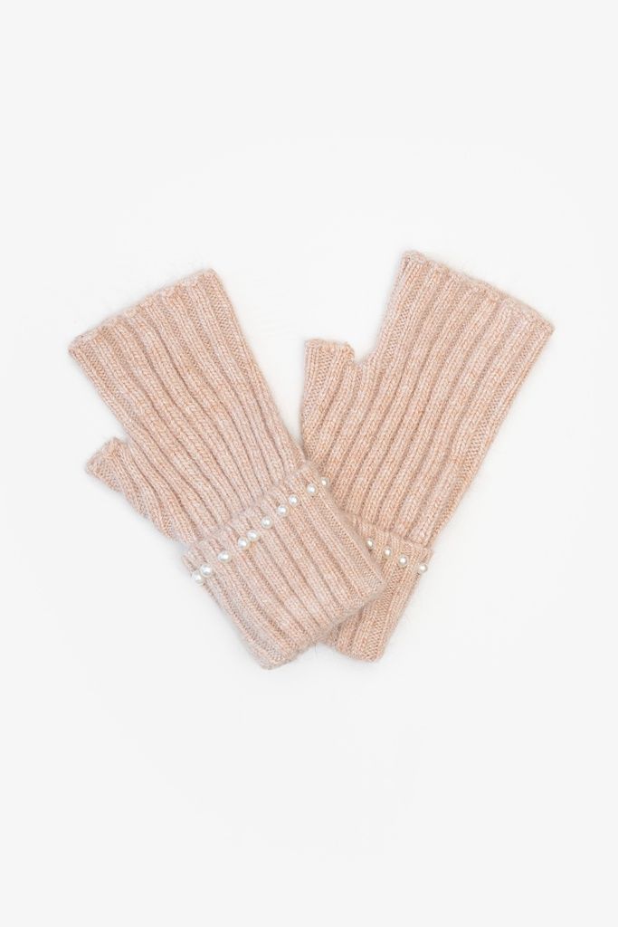 Antler | Pearl Fingerless Gloves | Blush