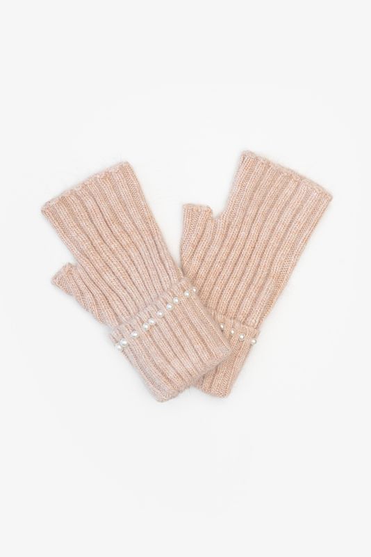Antler | Pearl Fingerless Gloves | Blush