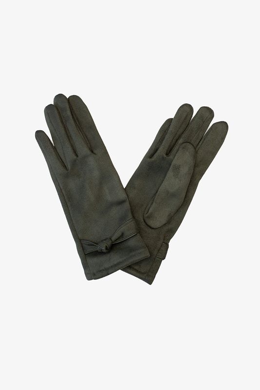 Antler | Knot Suedette Gloves | Khaki