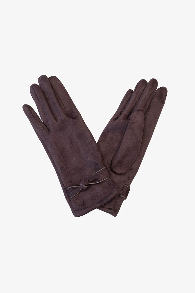 Antler | Knot Suedette Gloves | Choc
