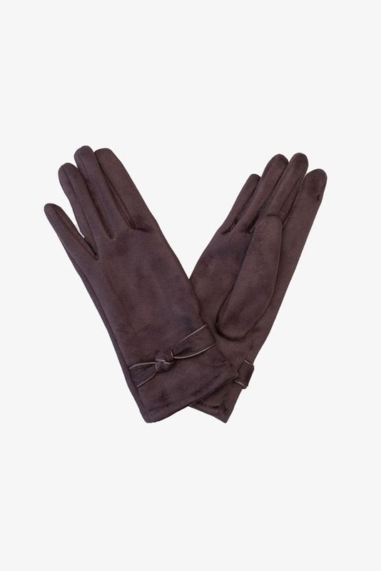 Antler | Knot Suedette Gloves | Choc
