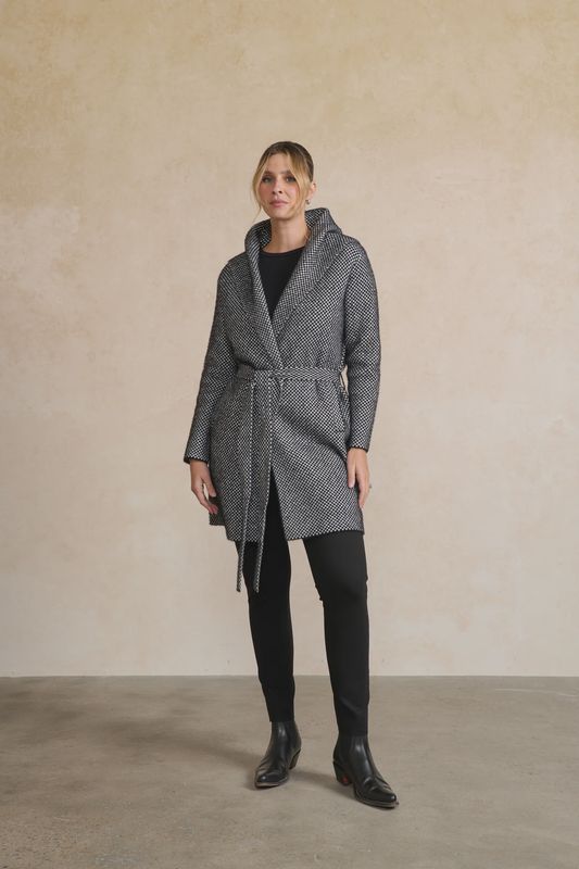 Holmes &amp; Fallon | Checker Board Coatigan | Black