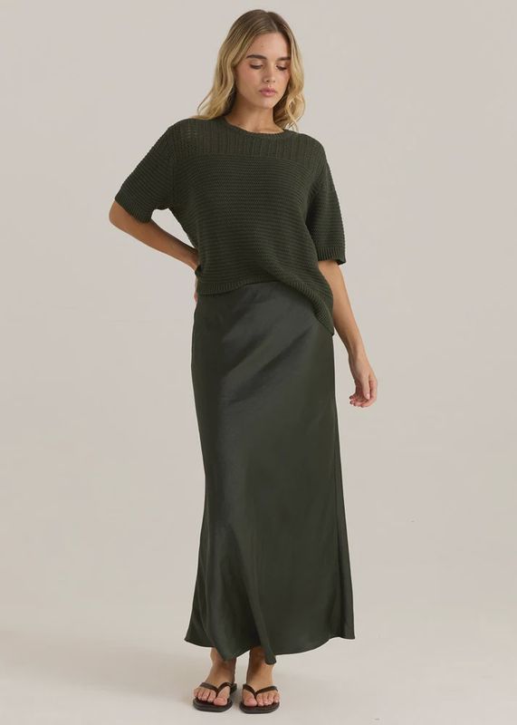 Sass | Jasper Slip Skirt | Olive