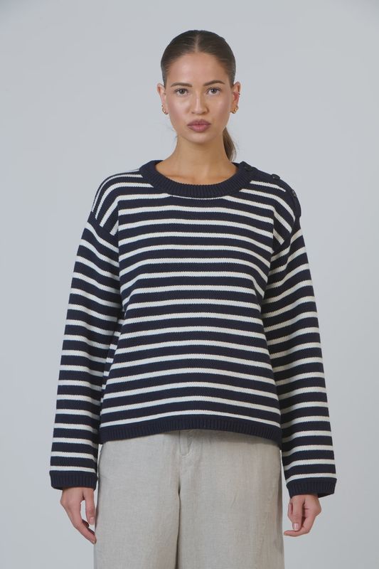 Olive et Julie | Button Detail Knit | Ink