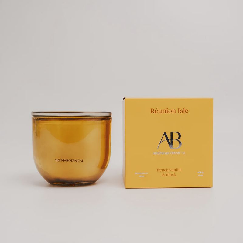 Aromabotanical | Reunion Isle Candle | French Vanilla &amp; Musk
