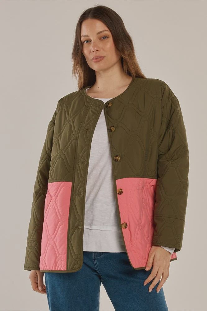 Betty Basic | Quincy Jacket | Khaki/Pink