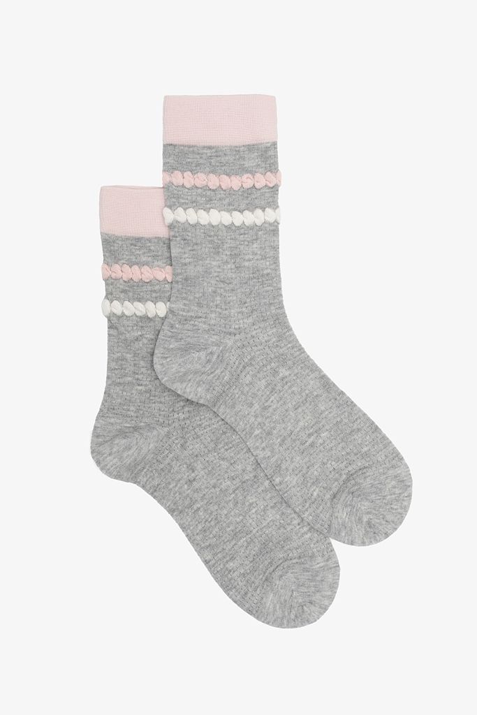 Antler | Grey &amp; Blushline Sock | Grey