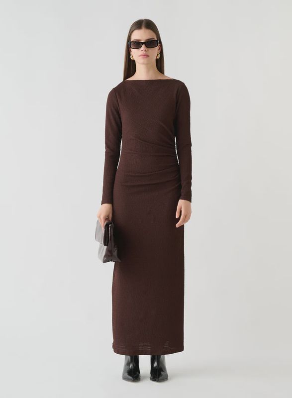 Esmaee | Lulea Midi Dress | Coffee