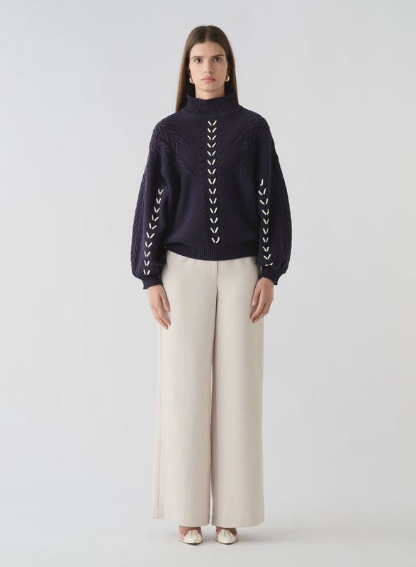 Esmaee | Jody Cable Knit | Indigo