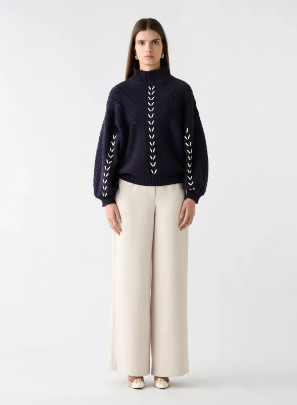 Esmaee | Jody Cable Knit | Indigo